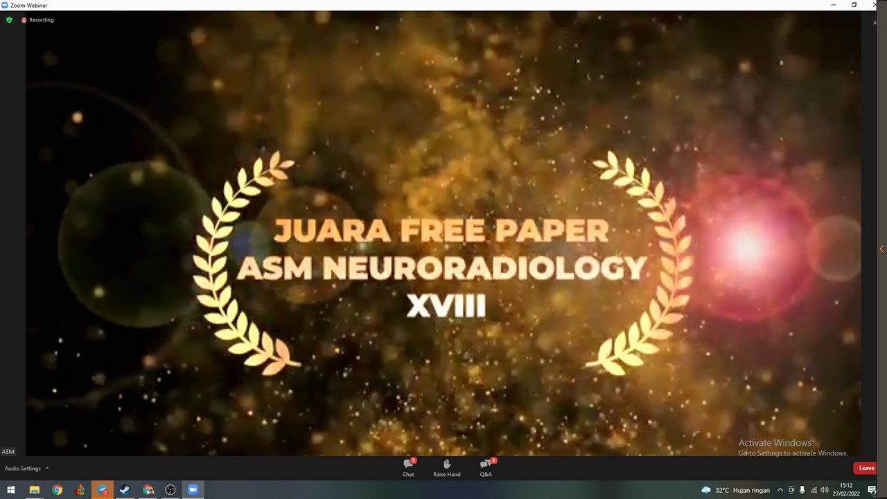 You are currently viewing PPDS Radiologi UNS Borong Penghargaan Free Paper ASM Neuroradiology 2022